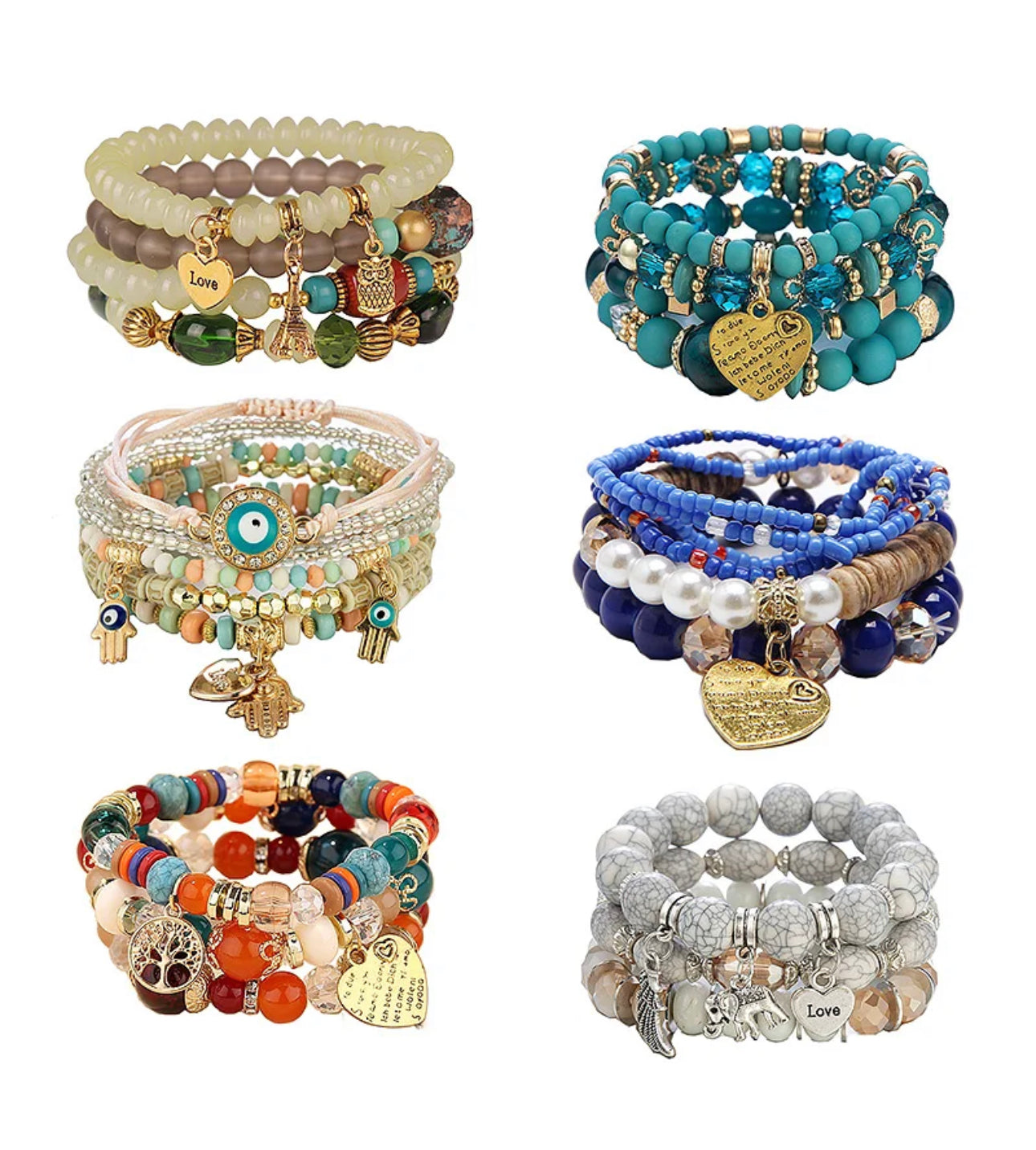 Hand Made (beaded bracelet set)