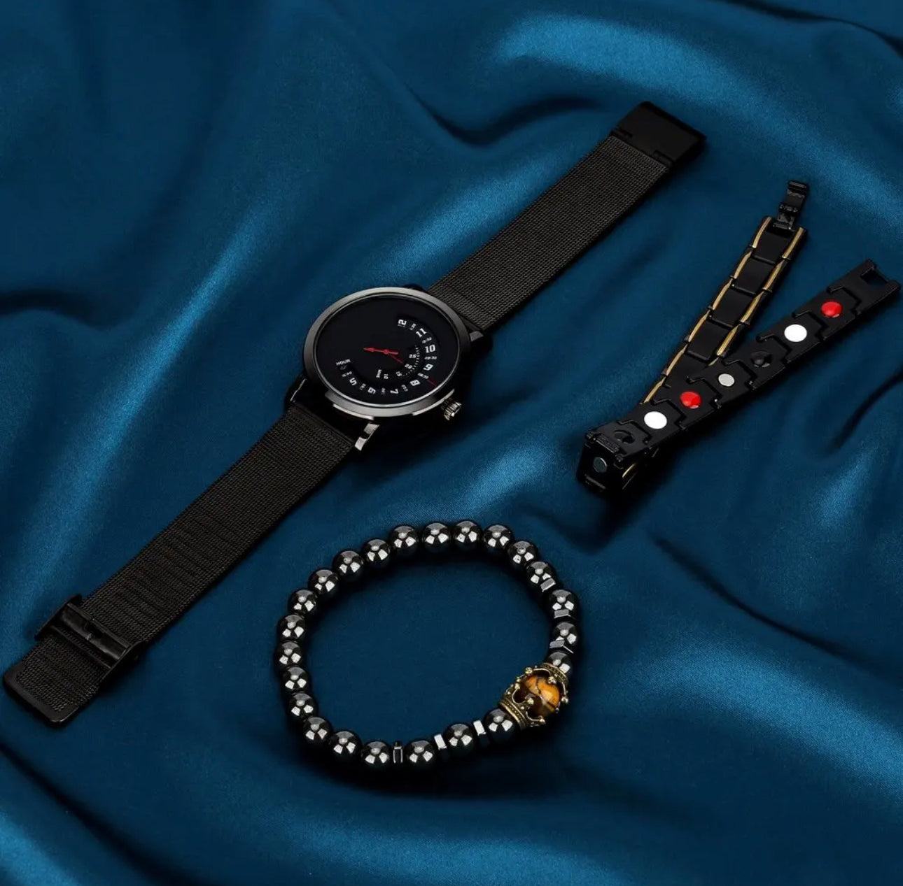 Men 3 piece watch set