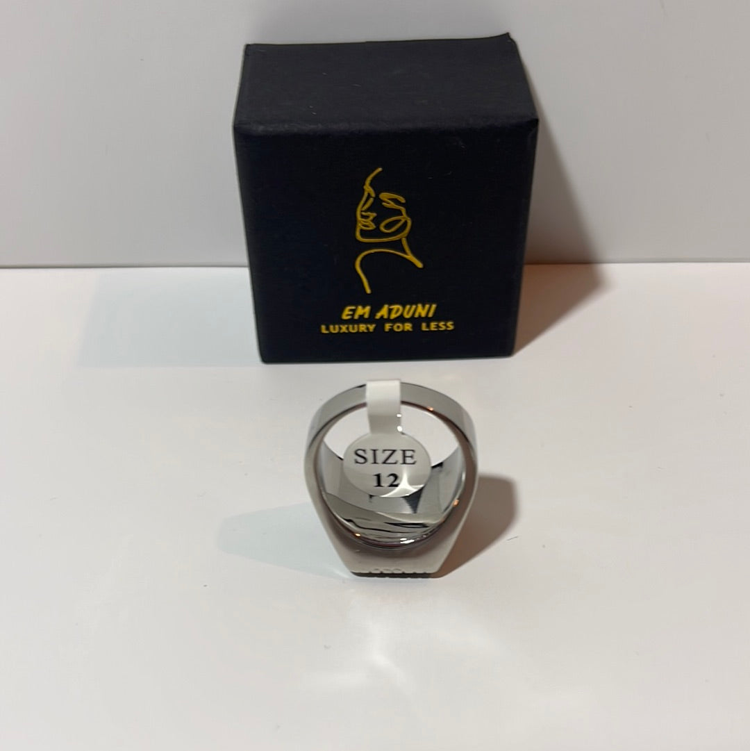 Silver Engraved Royal Stone