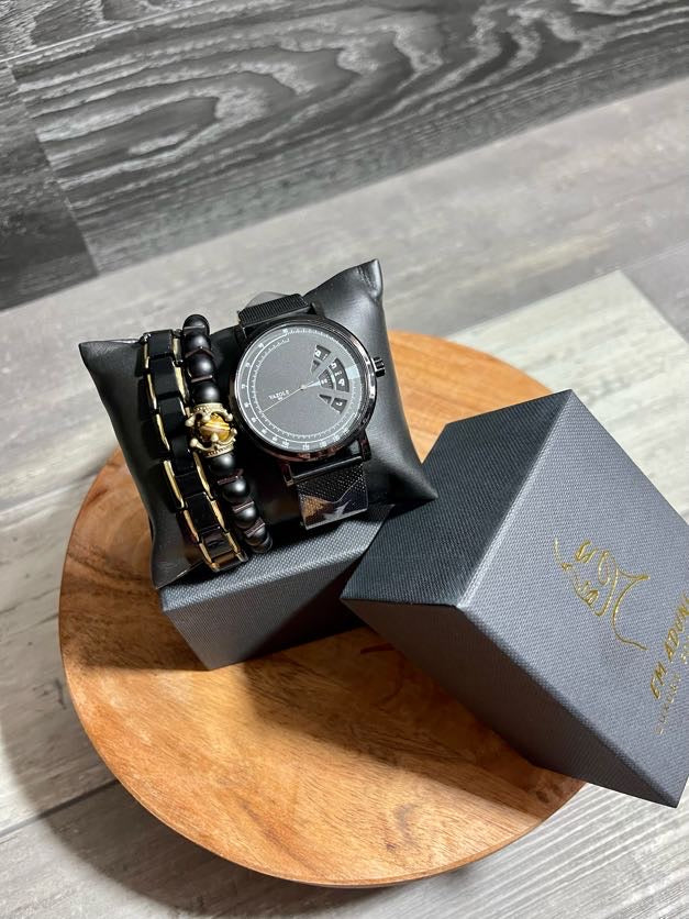 Men 3 piece watch set