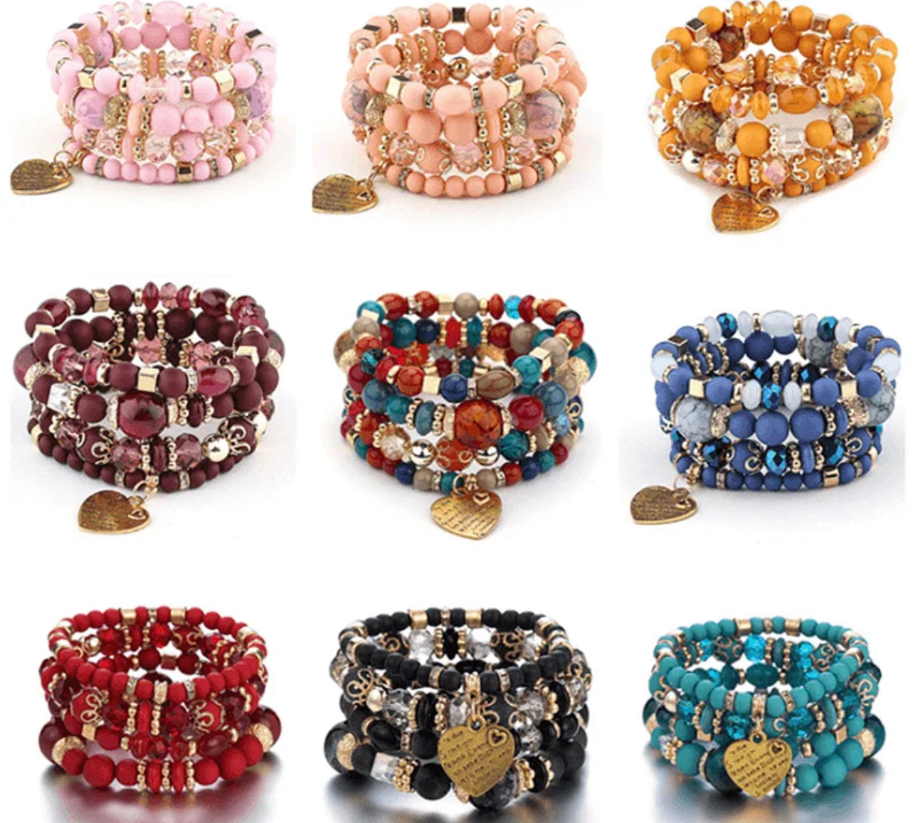 Hand Made (beaded bracelet set)