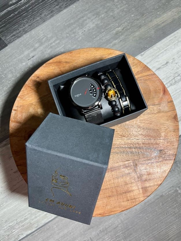 Men 3 piece watch set