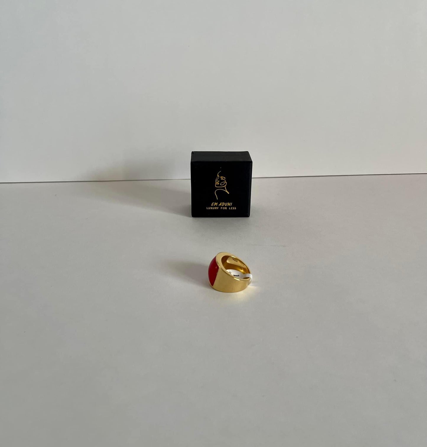 Gold Plated Stainless Steel Moonstone Opal Men/Women Vintage Ring