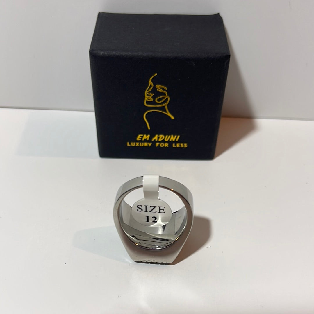 Silver Engraved Royal Stone