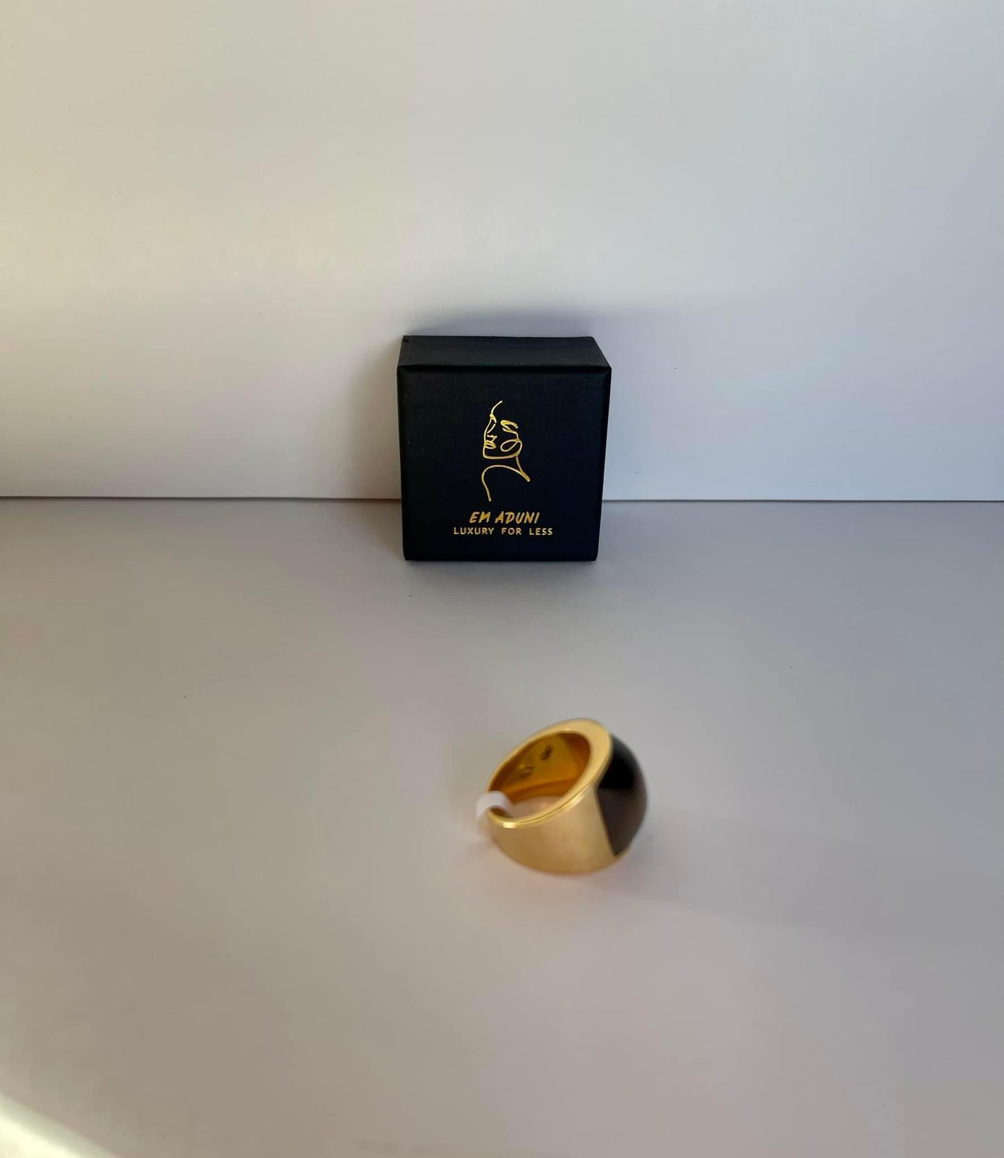 Gold Plated Stainless Steel Moonstone Opal Men/Women Vintage Ring