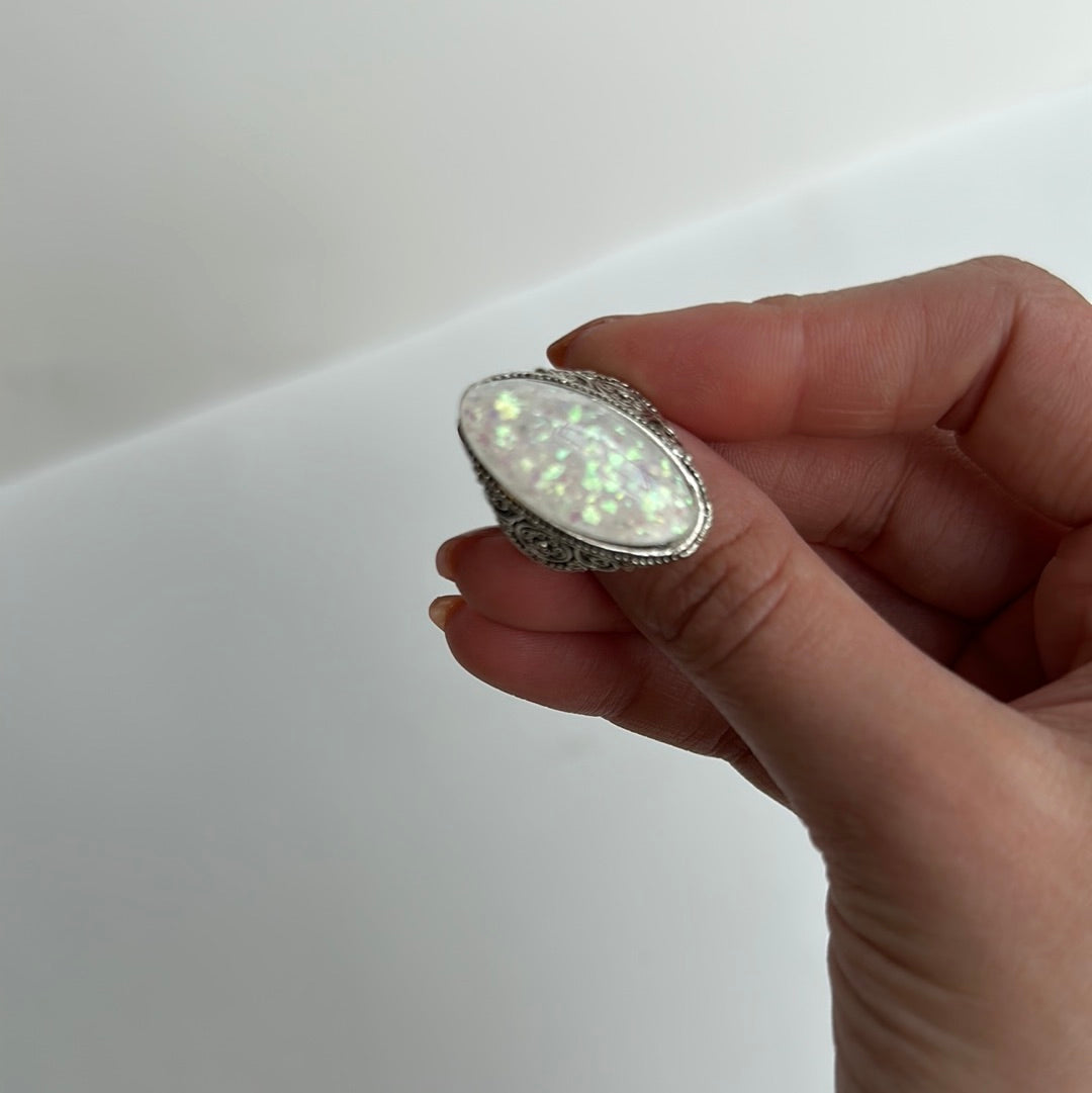 Multi Color White Gem