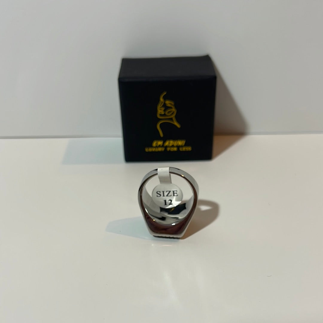 Silver Engraved Royal Stone