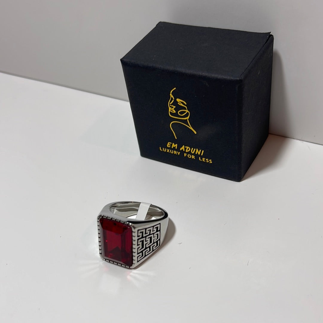 Silver Engraved Royal Stone