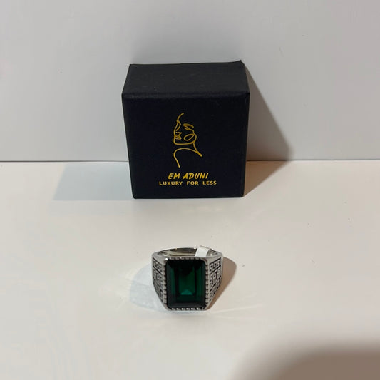 Silver Engraved Royal Stone