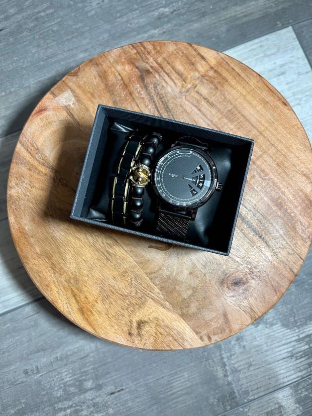 Men 3 piece watch set