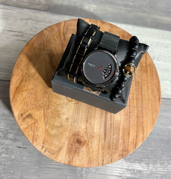 Men 3 piece watch set