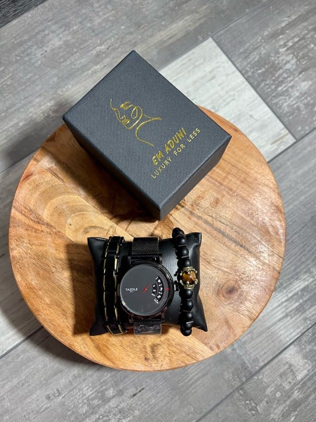 Men 3 piece watch set