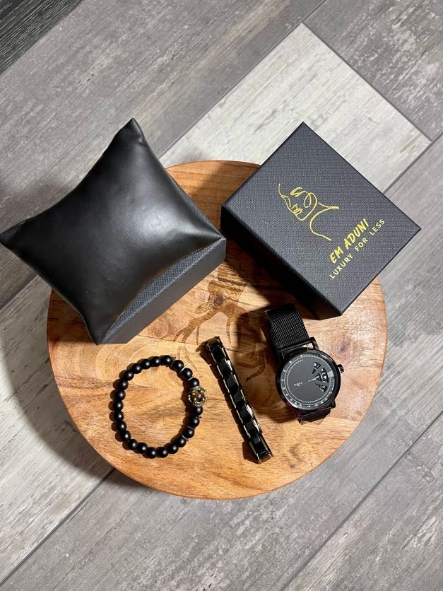 Men 3 piece watch set