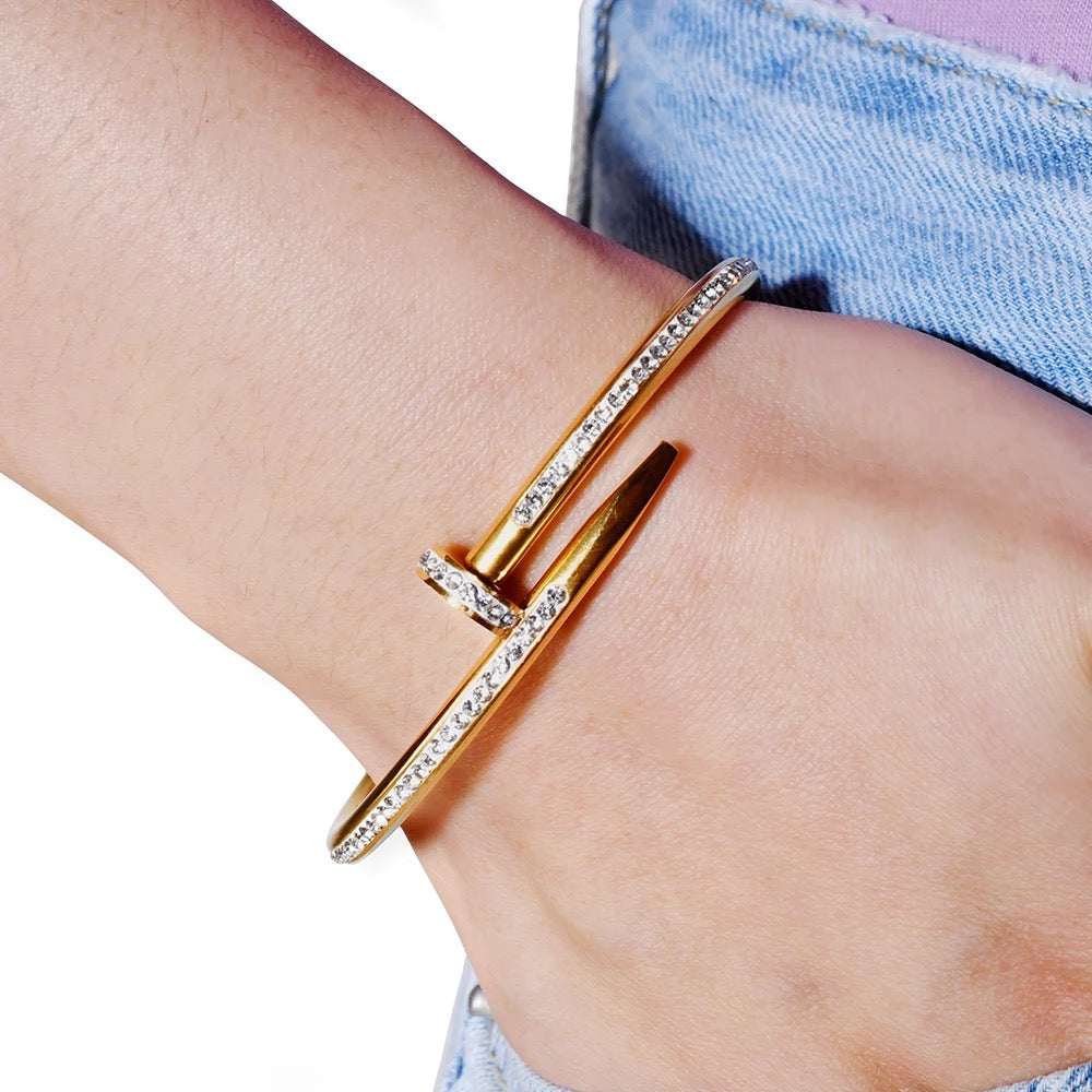 Studded Nail Bangle Bracelet