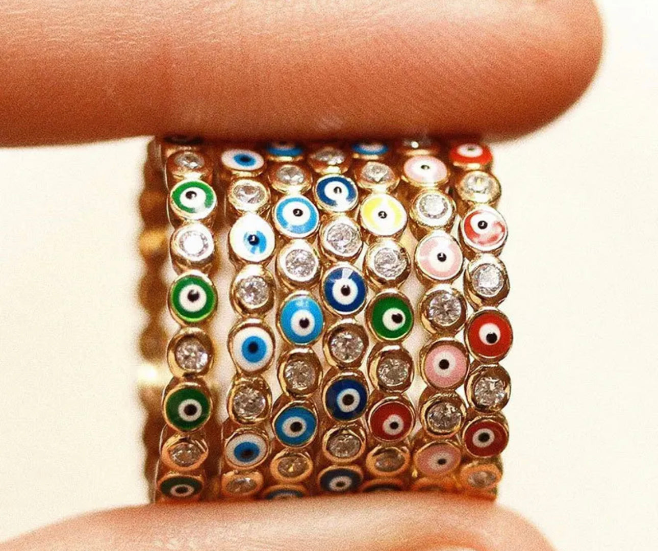 Blue Sparkle Emblemed Ring