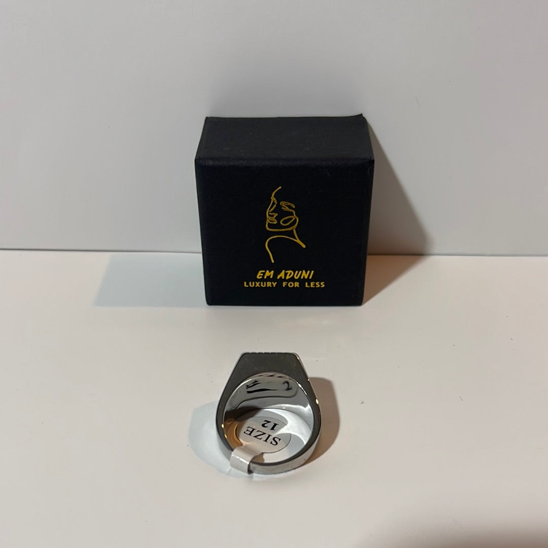 Silver Engraved Royal Stone