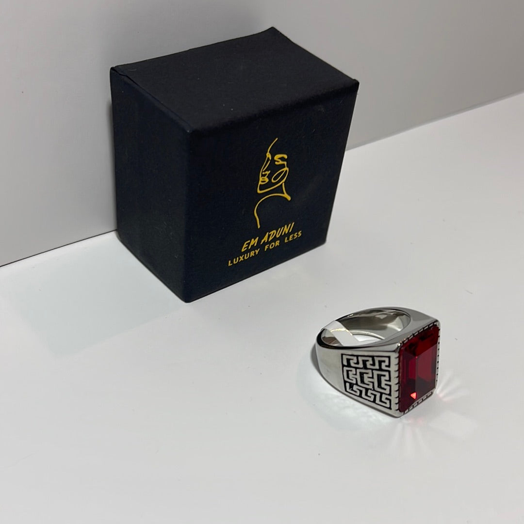 Silver Engraved Royal Stone