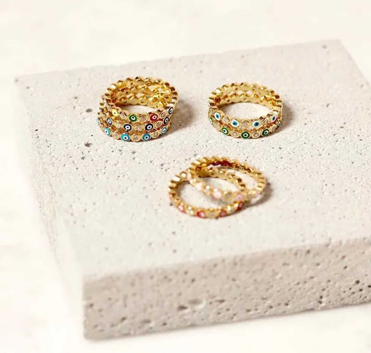 Blue Sparkle Emblemed Ring