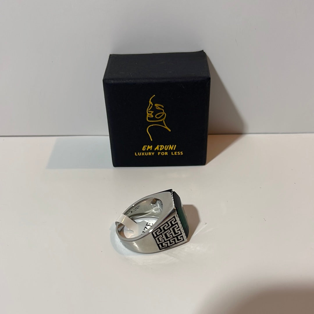 Silver Engraved Royal Stone