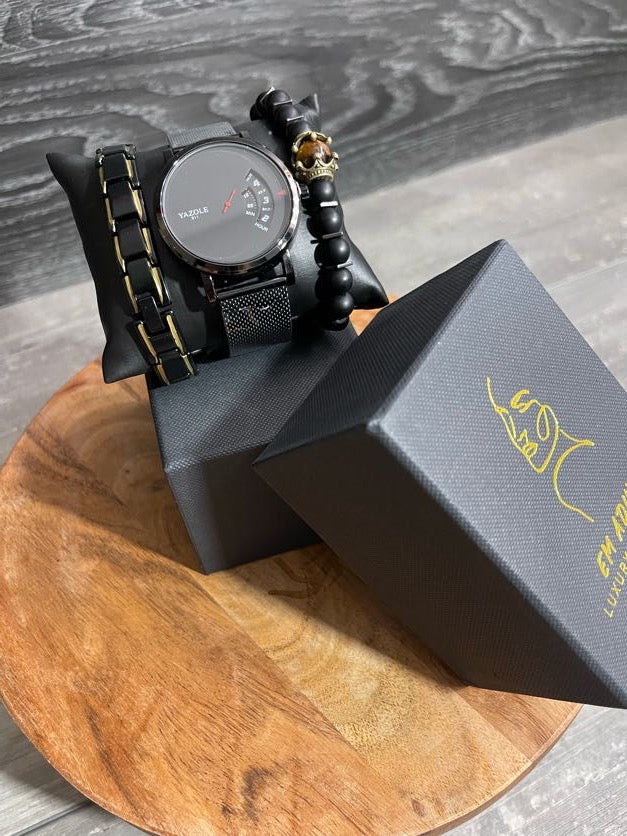 Men 3 piece watch set