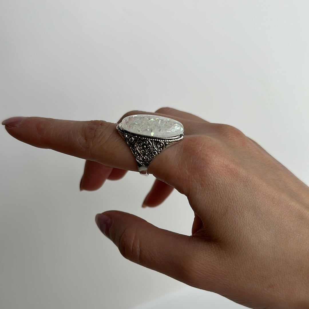 Multi Color White Gem