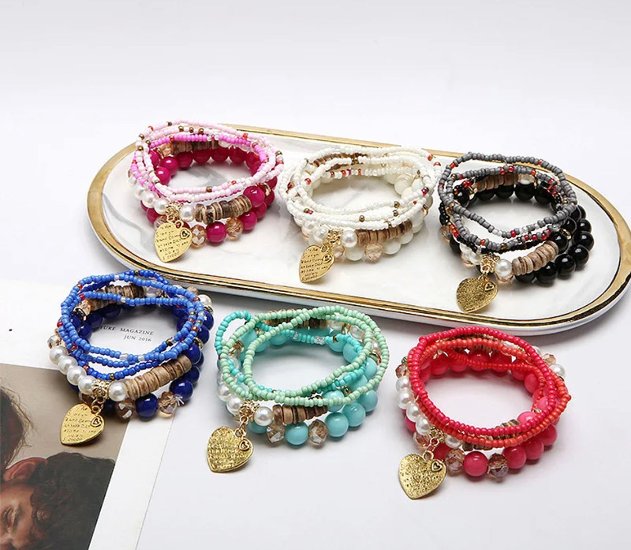 Hand Made (beaded bracelet set)